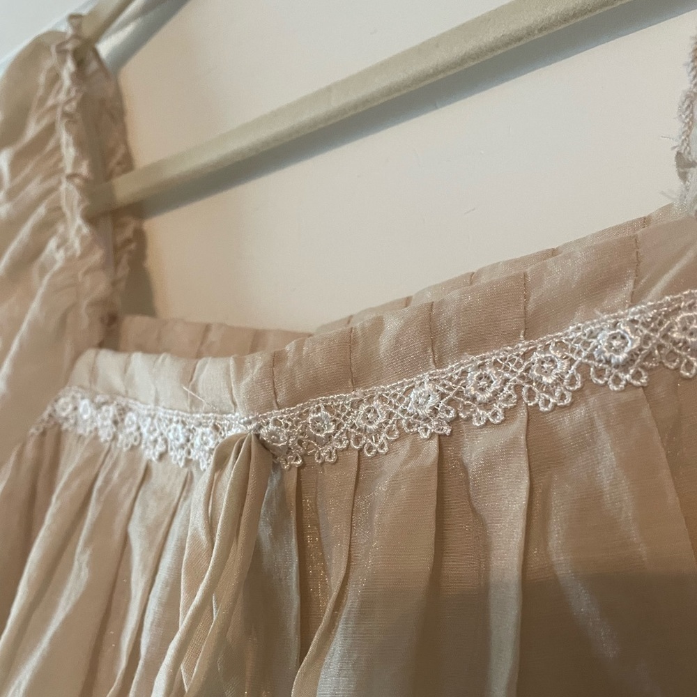 Lovestitch cream colored bubble hem mini dress - Picture 2 of 7